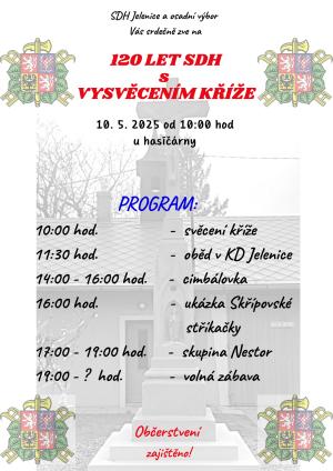120 let SDH Jelenice v vysvěcením kříže 1